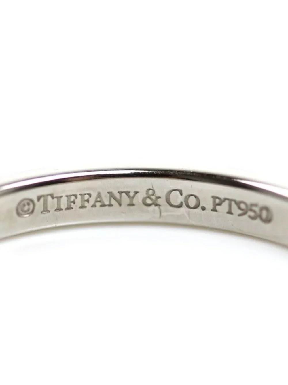 Tiffany & Co Platinum Mil Gray Band Ring Vintage
